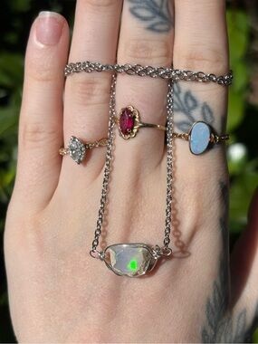 Opal built in necklace